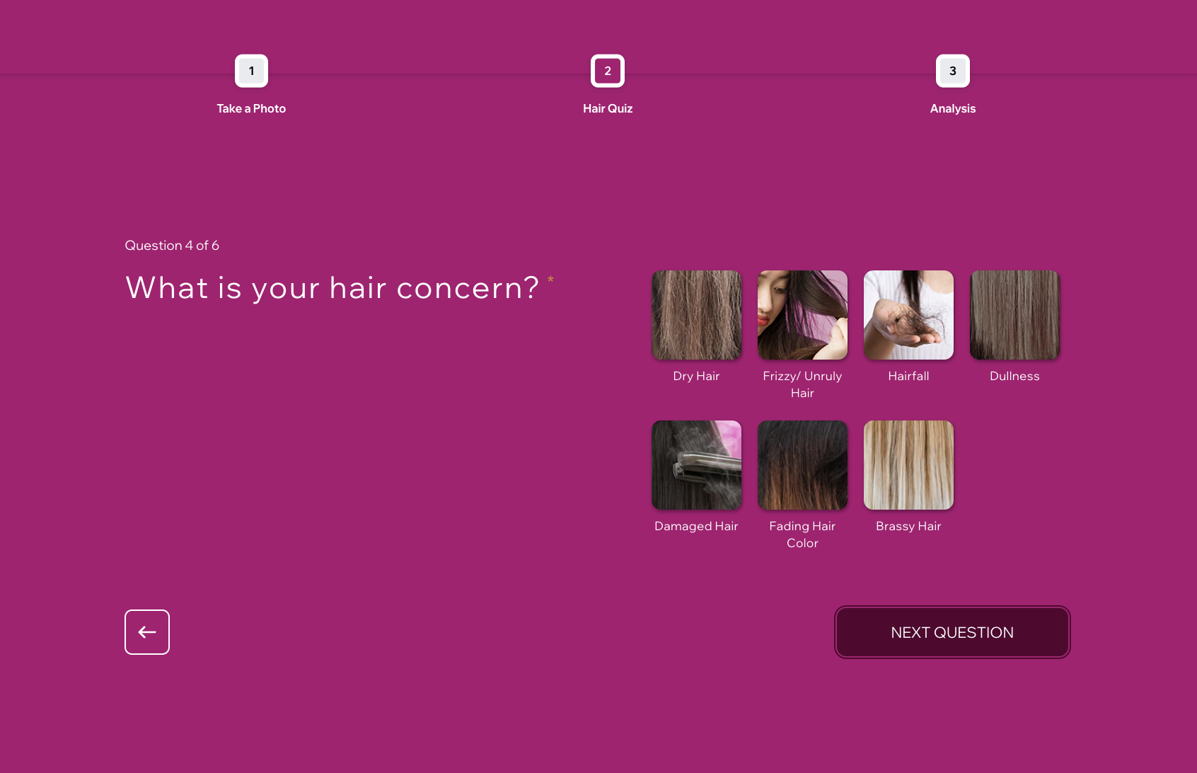 The Cream Silk Hair Institute Profiler is built to analyze a variety of common hair care concerns and provide a comprehensive, detailed regimen for its users